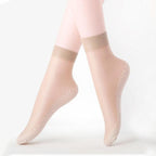 5/10 Pairs New Summer Velvet Silk Women Socks Pack Cotton Bottom Soft Fashion Ultrathin Breathable Transparent Socks Set Stevvex