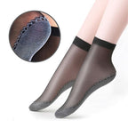 5/10 Pairs New Summer Velvet Silk Women Socks Pack Cotton Bottom Soft Fashion Ultrathin Breathable Transparent Socks Set Stevvex