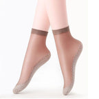 5/10 Pairs New Summer Velvet Silk Women Socks Pack Cotton Bottom Soft Fashion Ultrathin Breathable Transparent Socks Set Stevvex