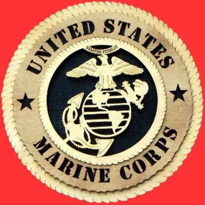 Flag Connections Marine Corps Wall Tribute 3D wood, Marine Hand Made Gift The Military Gift Store