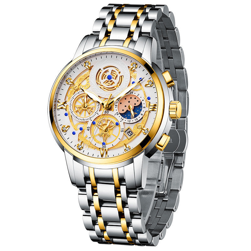Men's Hollow Personality Waterproof Quartz Watch Pi-Mart
