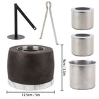 Black Graphite Color Cement Fireplace Concrete Fire Bowl Indoor Fire Pit