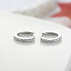 Sterling Silver Earring With Diamond - inlaid Colored Earring Earrings Pi-Mart