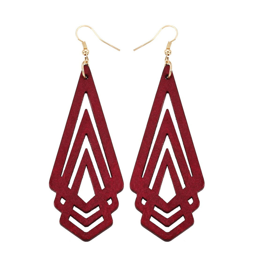 Wooden earring pendant