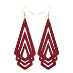 Wooden earring pendant