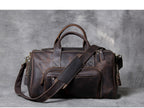 First layer leather big travel bag