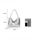 Women's soft leather tote bag, large capacity tote bag, hand bag shoulder, armpit bag class commute - SJB-DIAMOND ELITES