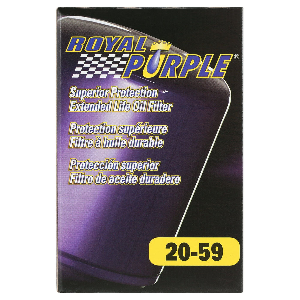 Royal Purple Extended Life Oil Filter 20-59, Engine Oil Filter for Buick, Chevrolet, Pontiac, Saturn, Cadillac, GMC, Oldsmobile, Checker Cab, Jeep, Isuzu, Hummer and Saab