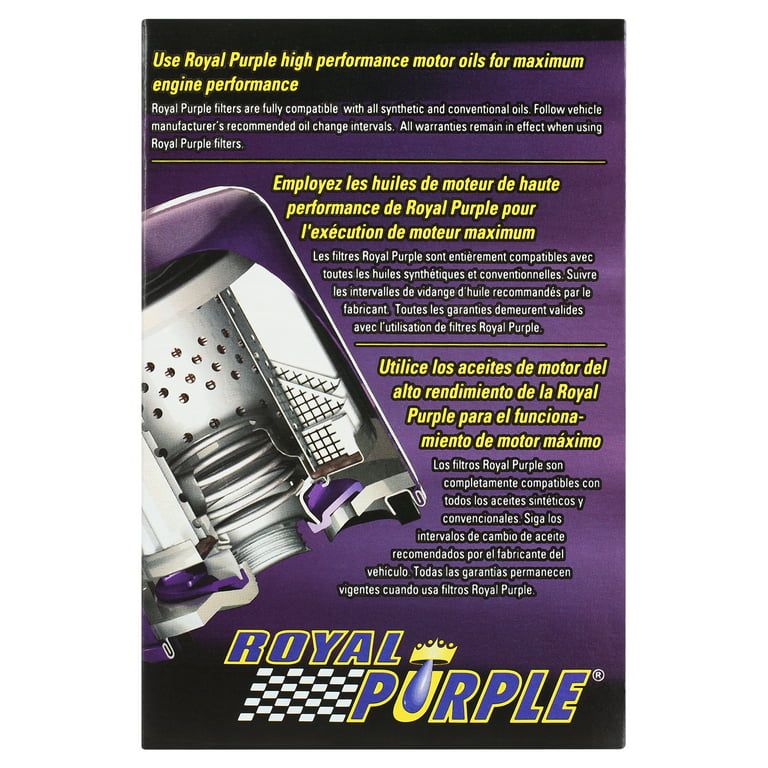 Royal Purple Extended Life Oil Filter 20-59, Engine Oil Filter for Buick, Chevrolet, Pontiac, Saturn, Cadillac, GMC, Oldsmobile, Checker Cab, Jeep, Isuzu, Hummer and Saab