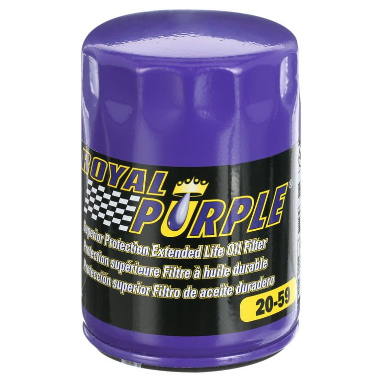 Royal Purple Extended Life Oil Filter 20-59, Engine Oil Filter for Buick, Chevrolet, Pontiac, Saturn, Cadillac, GMC, Oldsmobile, Checker Cab, Jeep, Isuzu, Hummer and Saab