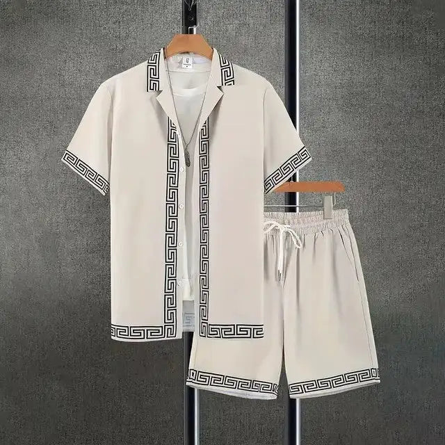 Fashion 3D Digital Printing Hawaiian Vacation Shirt Shorts