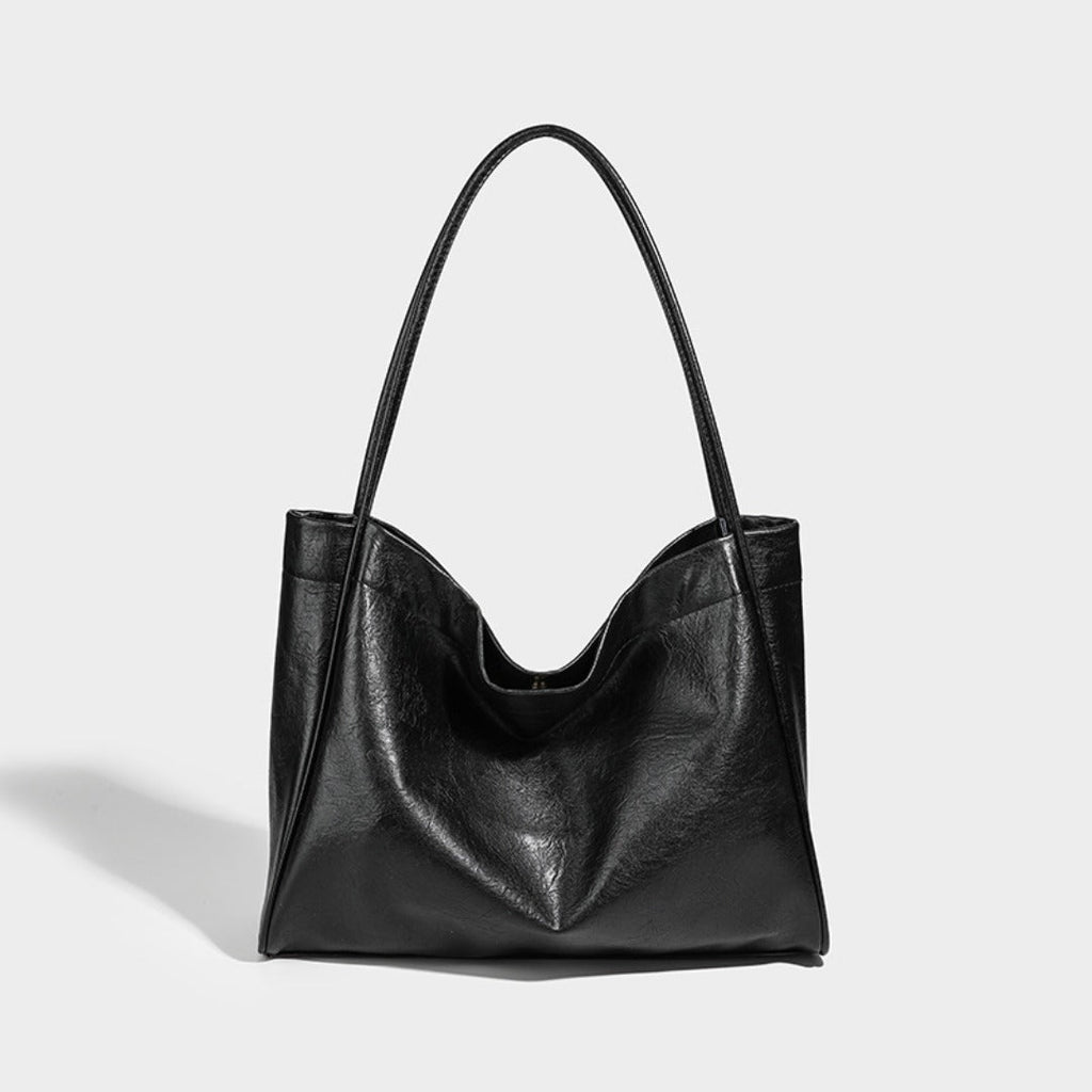 Women's soft leather tote bag, large capacity tote bag, hand bag shoulder, armpit bag class commute - SJB-DIAMOND ELITES