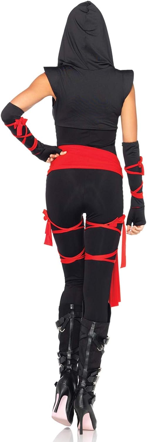 Women's 4 Pc Deadly Ninja Costume Halloween deadpool - SJB-DIAMOND ELITES