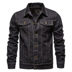 Men's Casual Blue Denim Jacket - Slim Fit Jean Jacket