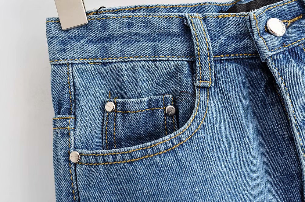 Split Hem Denim Skirt, Bodycon Denim Midi Skirt