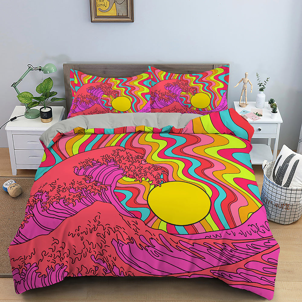 Cross-border Three-piece Bed Set Home Textile Four-piece Set Basketball Quilt Cover Thick Twill Wish Pi-Mart