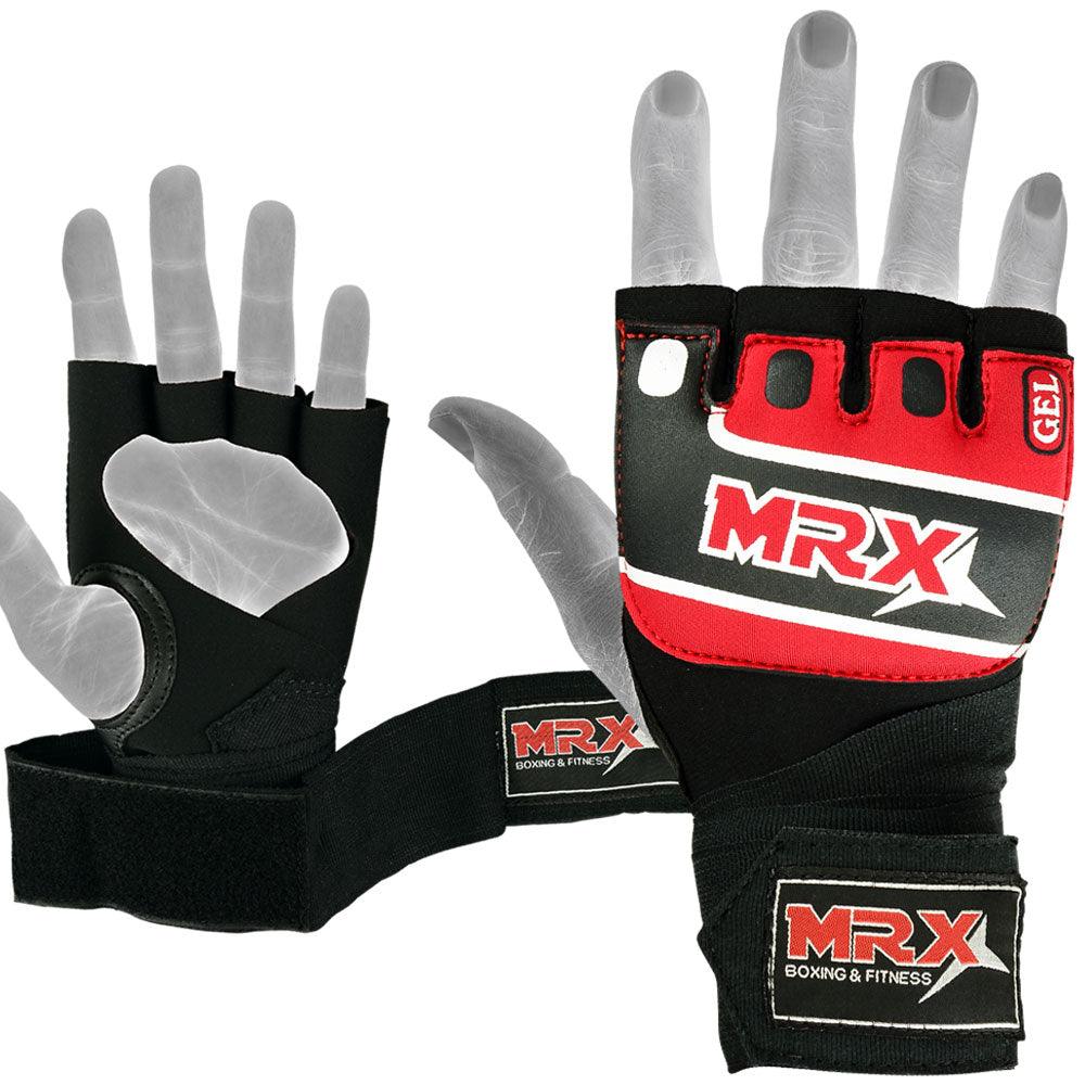 MRX Neoprene Gel Gloves With Wraps Red MRX Products