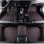 Fully Surrounded Car Leather Floor Mat Pad All Weather Protection Pi-Mart