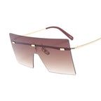 Oversized Luxury Graduent Elegnat Woman and Lady Sunglasses In Retro Vintage Modern Style Sunglasses  Rimless Eyewear oculos de sol SUnglasses With UV400Protection - SJB-DIAMOND ELITES