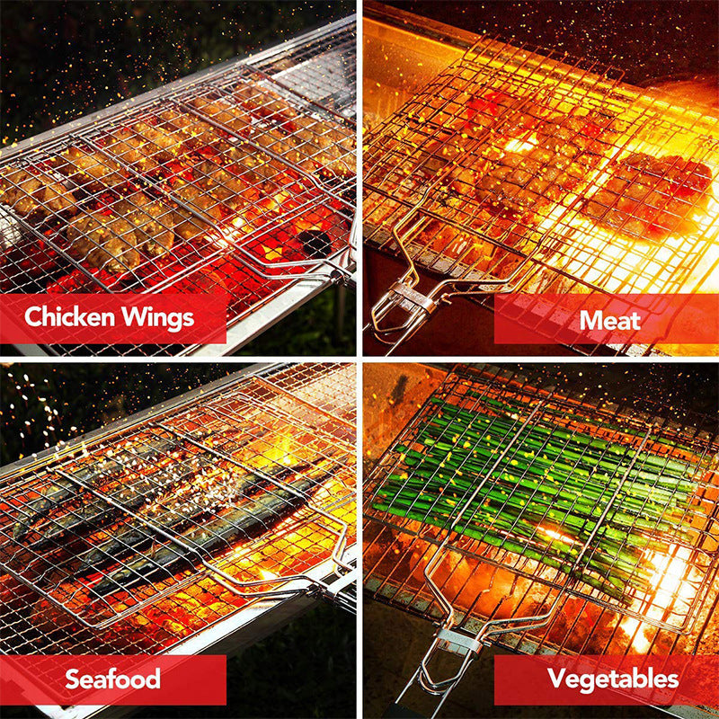 Stainless Steel Barbecue Net Grilled Fish And Chicken Net Clip Pi-Mart