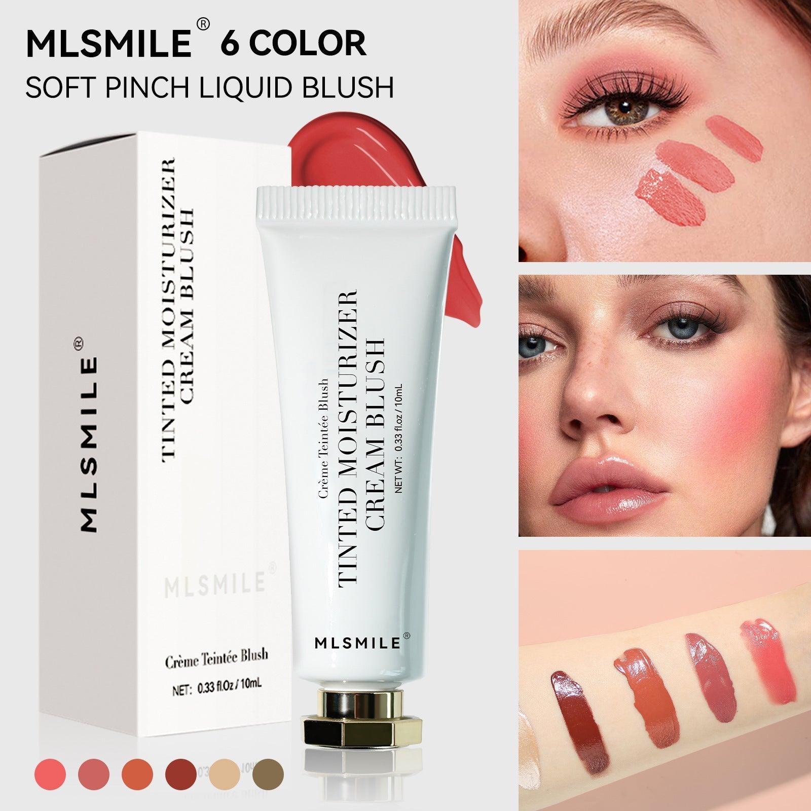 Blusher Natural Moisturizing Dual-purpose Color Rendering Pi-Mart