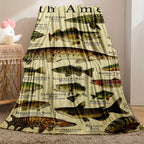1pc Fish Pattern Blanket, Soft And Comfortable, Warm And Comfortable Flannel Blanket, For School Dormitory Office Lunch Break, Outdoor Travel Camping Lootquake LLC