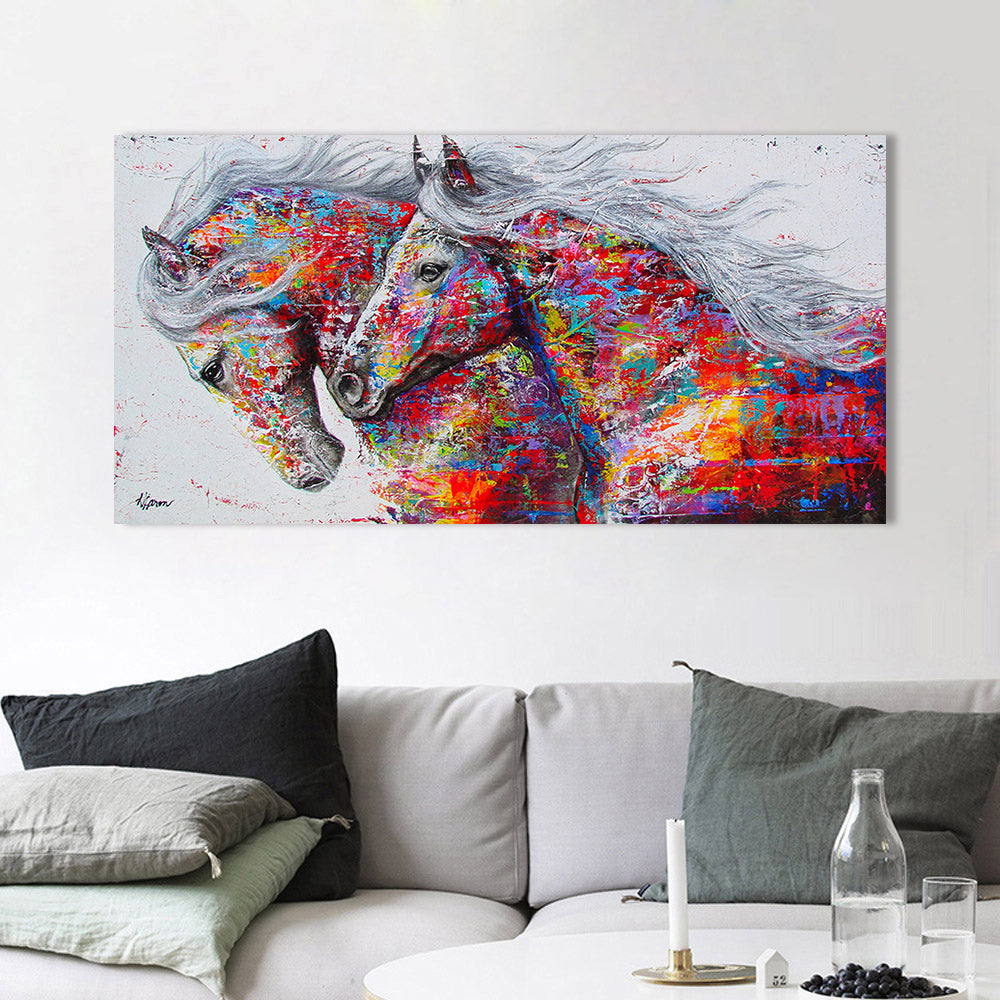 Frameless horse decorative painting Lootquake LLC