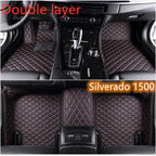 Fully Surrounded Car Leather Floor Mat Pad All Weather Protection Pi-Mart