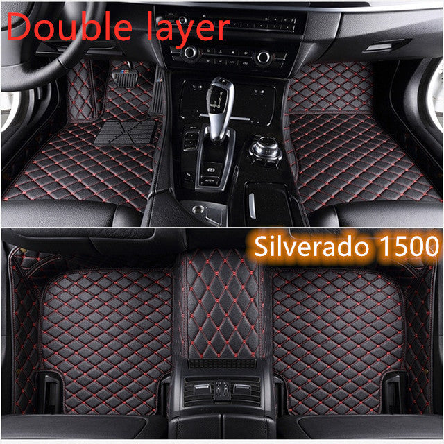 Fully Surrounded Car Leather Floor Mat Pad All Weather Protection Pi-Mart