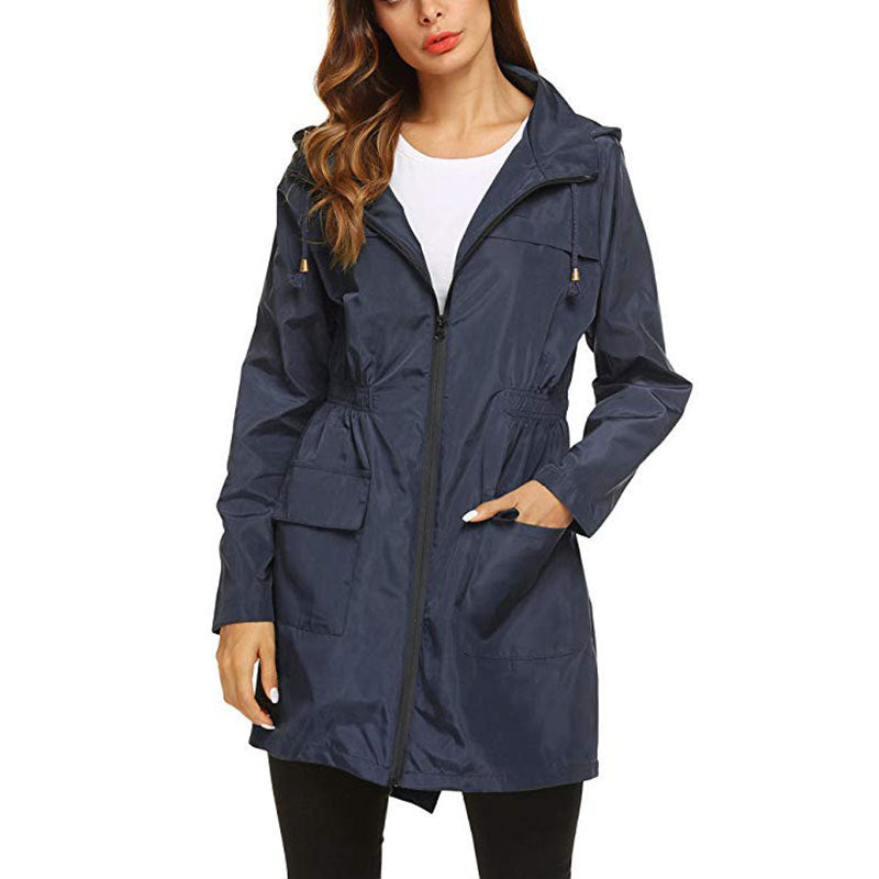 Waterproof Light Raincoat Hooded Windbreaker Mountaineering Jacket Women's Jacket Pi-Mart