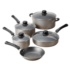 Tramontina 9 Piece Non-Stick Cookware Set, Champagne