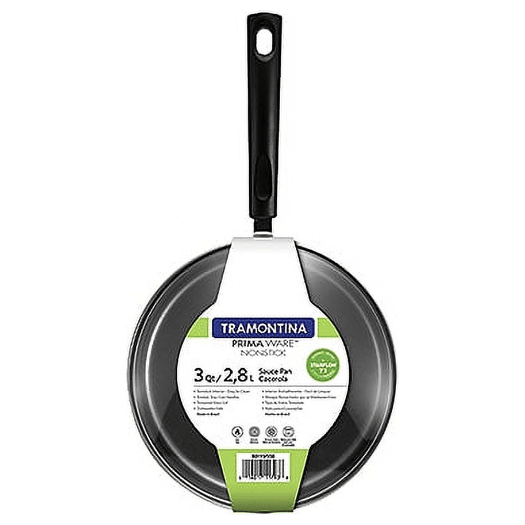 Tramontina PrimaWare 3 Quart Non-Stick Steel Gray Covered Sauce Pan