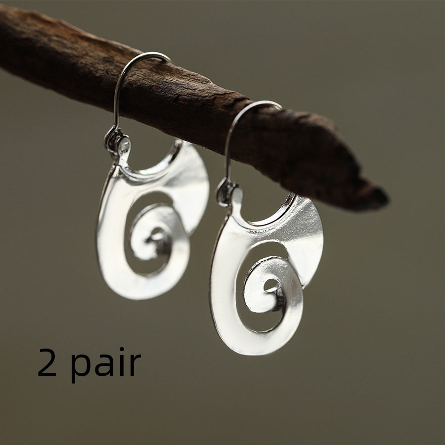 Spiral Design Ear Ring Retro Geometry Pi-Mart
