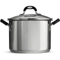 Tramontina Lock-N-Drain Stainless Steel 6 Quart Covered Stock Pot, 3 Count