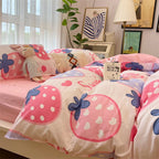 Washed Cotton Bed Sheet Quilt Cover Four-piece Set Pi-Mart