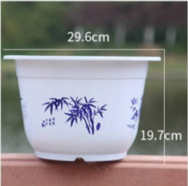 High quality thick plastic round flower pot