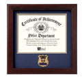 United States Police Officer Certificate of Achievement Frame with Medallion - 8 x 10 inch The Military Gift Store