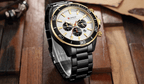 Men's Waterproof Watch With Chronometers, Date Display Excellent Background Unique Design Perfect Gift Stevvex