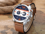 Men's  Waterproof Retro Style Watch With Excellent  Background, Chronometers  Large Numbers Perfect Gift Stevvex