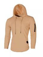 Men's Plus Size Casual Slim Fit Long Sleeve Hoodie THRIXINE