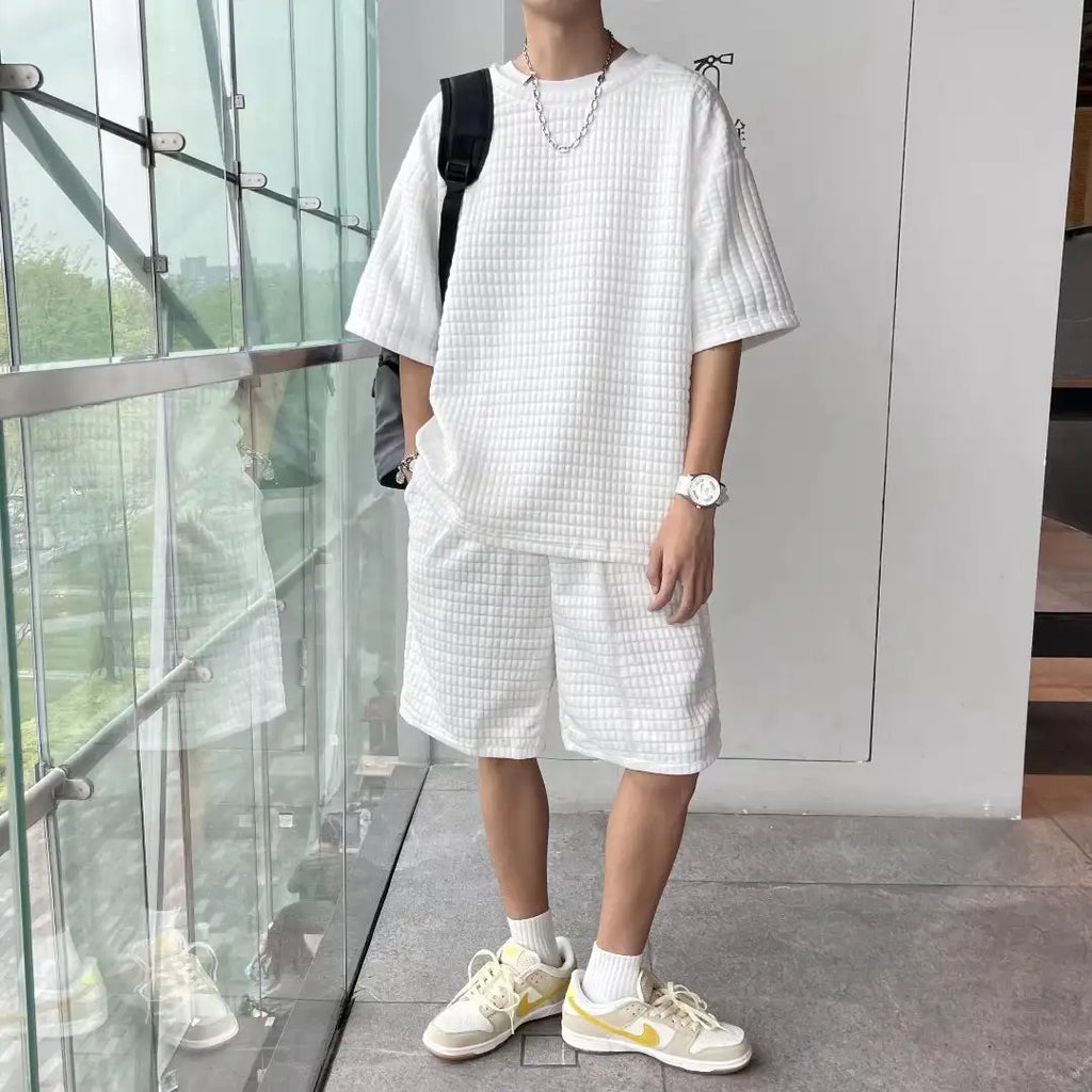 Loose Short Sleeve T-shirt Shorts Trendy Handsome Casual Two-piece Suit