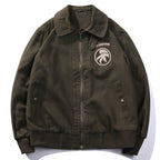 Loose American Tank Suit World War II Retro Bomber Jacket Pi-Mart