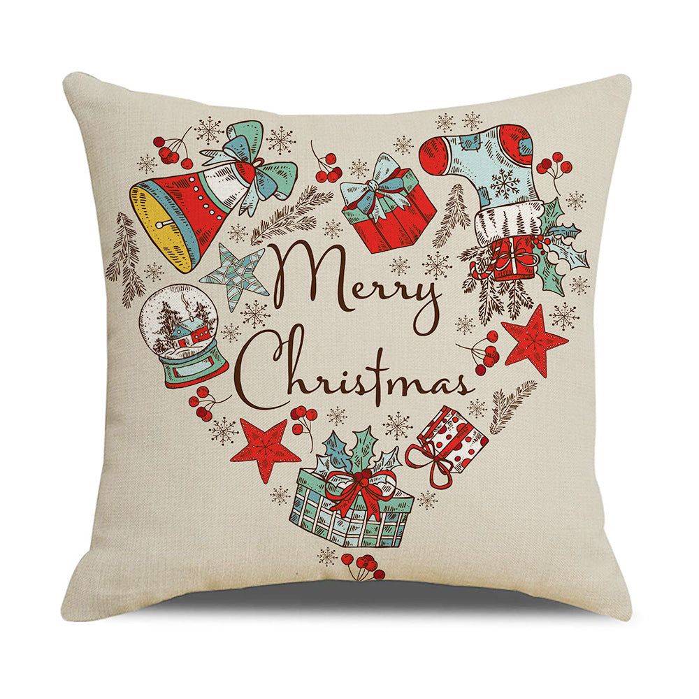 Santa Printed Cushion Sofa Cushion Home Furnishing Pi-Mart