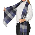 Great Natural Alpaca 100% baby alpaca scarf blue color