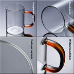 Glass Handle Water Cup Household Heat-resistant Breakfast Cup