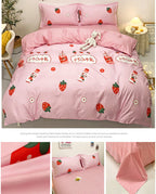 Cotton Sweet Twill Sheet Quilt Cover Bedding Set Pi-Mart