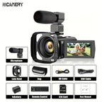 Nicamery 16x Efficient Zoom - 1080P HD Camera with Beauty Anti-Shake, External Microphone Support - Full HD 2400 Pixel Webcam Digital Camera with Remote Control, Lens Hood, 1000mah Batteries 2pcs, Ultra Long Life, 32G TF Card Lootquake LLC