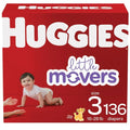 Huggies Little Movers Baby Diapers Size 3; Count 136 EasyOptionXY LLC