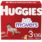 Huggies Little Movers Baby Diapers Size 3; Count 136 EasyOptionXY LLC