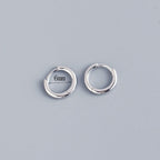 Stainless Steel Minimalist Huggie Hoop Earrings Pi-Mart